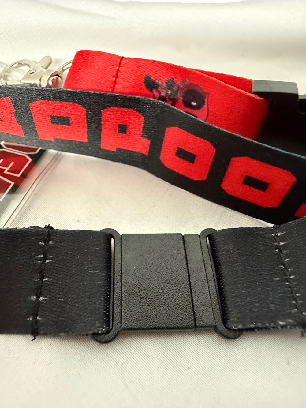 Deadpool Themed Lanyard ID Badge Holder Superhero Movie Keychain Neck Strap - Picture 9 of 10